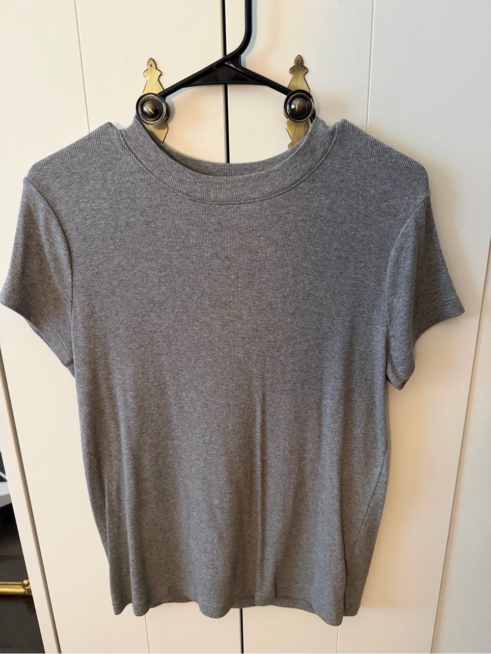 a new day Heather Gray Ribbed Crew Tee